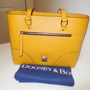 Dooney & Bourke Leather Large Mustard Mila Tote Bag—NWOT. Never used.